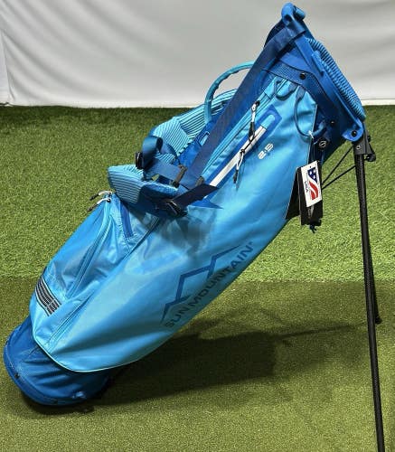 Sun Mountain 2.5+ Plus Lightweight 4-Way Stand Carry Golf Bag - Surf/River NEW!