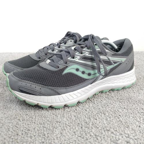 Saucony Cohesion 13 Womens Size 9 Running Shoes Low Top Gray Green Sneakers