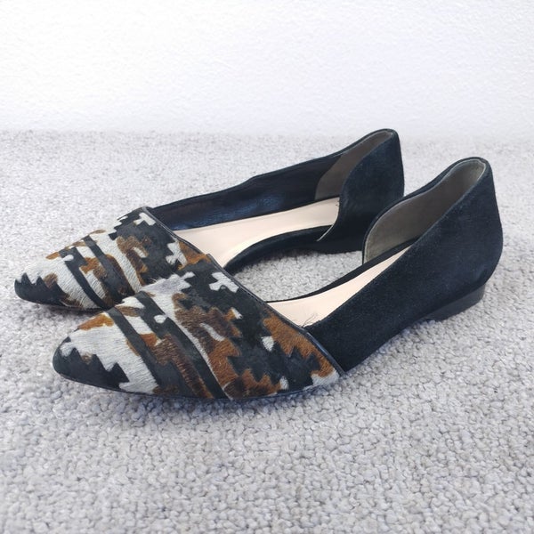 Cole Haan Grand OS Womens Size 6.5 Shoes Pointed Toe Flats Black Brown Slip On