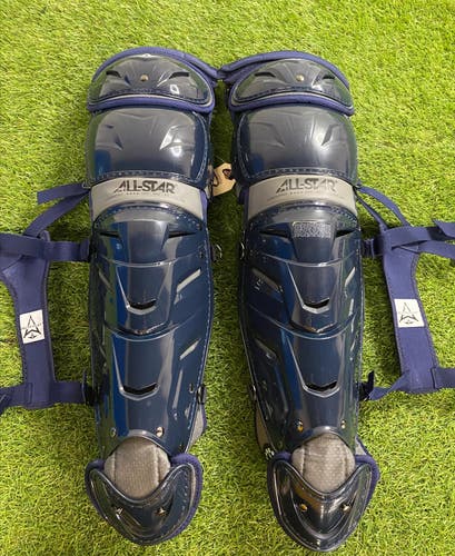Navy All Star System 7 Axis Catcher's Leg Guard (New)