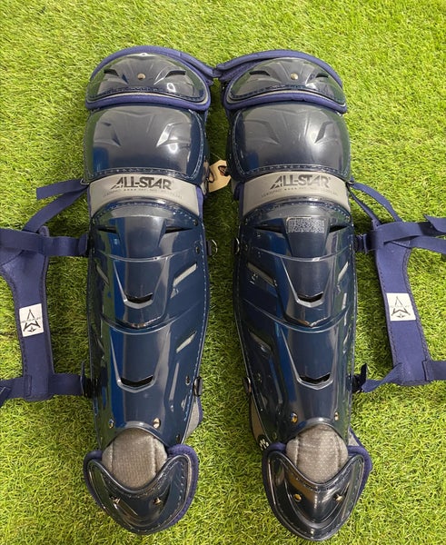 Navy All Star System 7 Axis Catcher's Leg Guard (New)