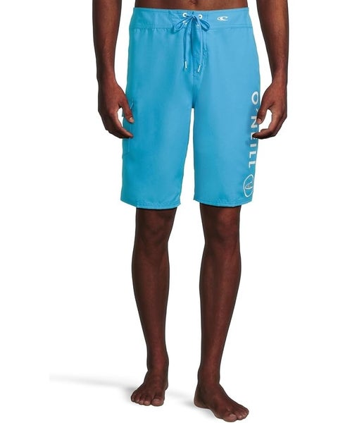 O'Neill Santa Cruz Solid 2.0 Boardshorts Mens 31 Cyan Drawstring Swimwear TLW390