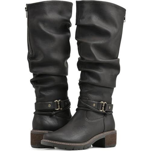 White Mountain Crammers Boots Women's 7.5 Dark Brown Wide Calf Knee High TZP421