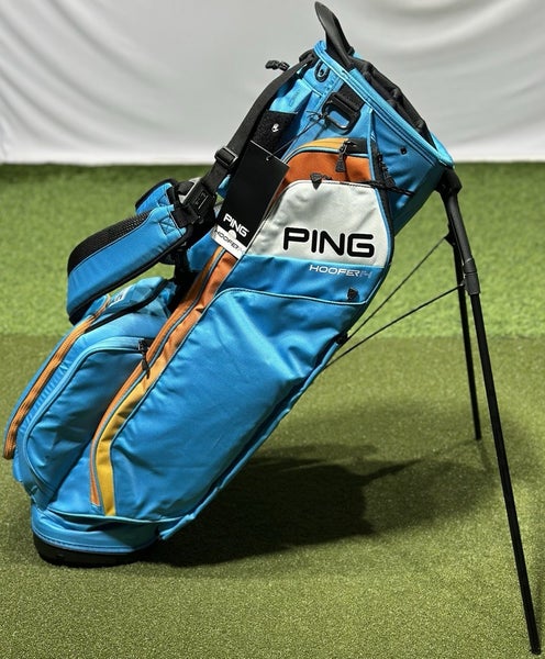 PING 2025 Hoofer 14 Stand Carry Golf Bag Color: Sky Blue/Orange NEW!