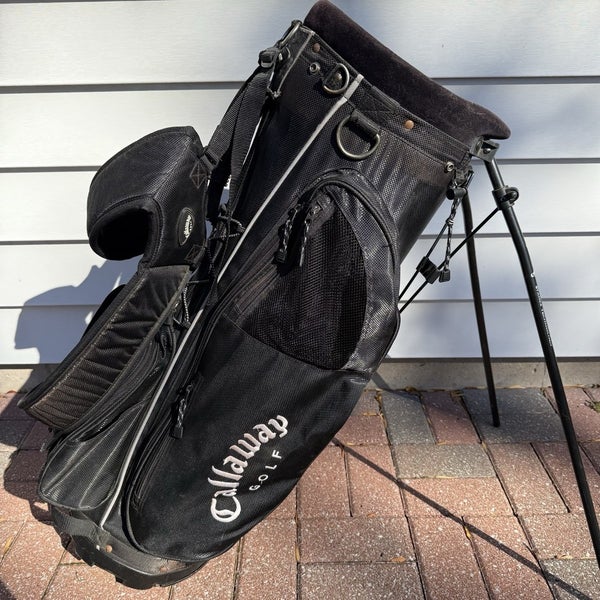 Callaway Stand Carry Dual Strap Golf Bag 6 Way Dividers Dark Red Black White