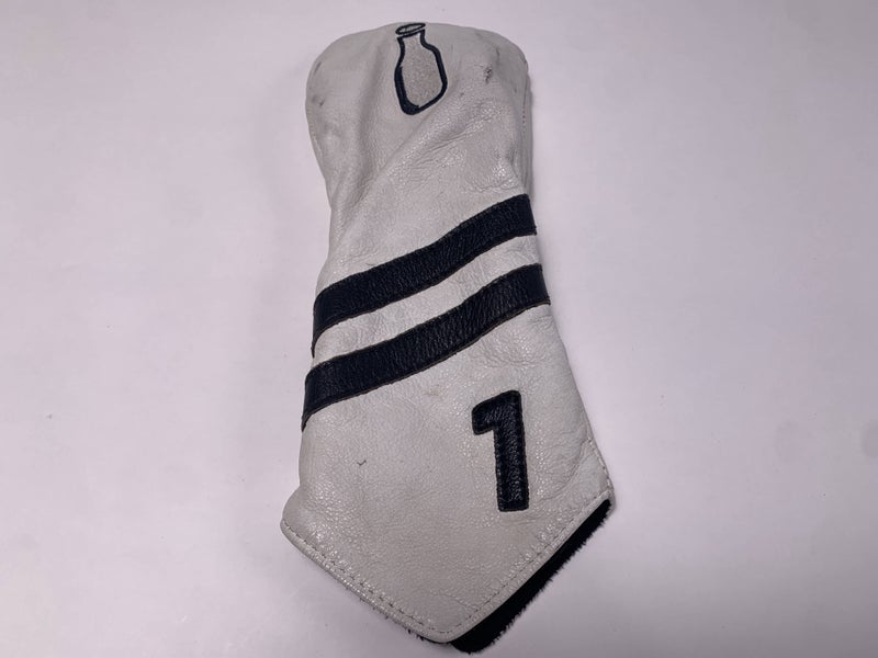 Links & Kings McArthur Golf Club White Leather Driver Headcover