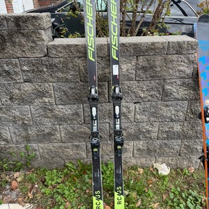 Fischer RC4 World Cup GS 188 cm Racing Skis With Bindings Max Din 17 (Used)
