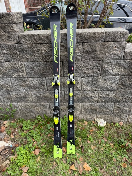 Fischer RC4 World Cup SL 165 cm Racing Skis With Bindings Max Din 16 (Used)