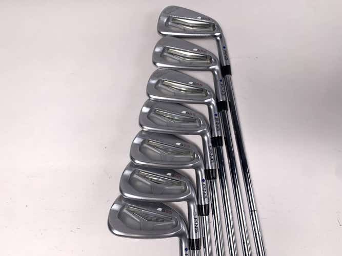 Ping S55 Iron Set 4-PW Blue Dot 1* Up CFS Stiff Steel Mens RH +1/2''