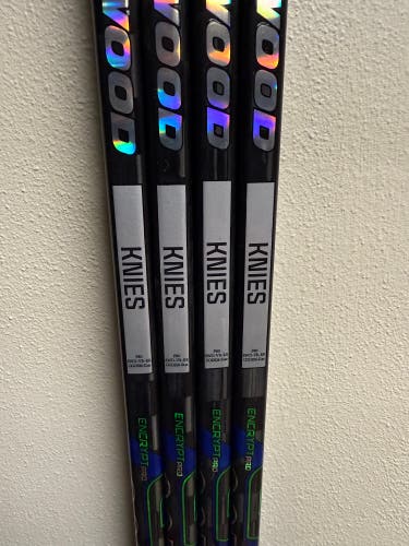 Matthew Knies Senior Sher-Wood Code Encrypt Pro 4-PACK Left Hand Hockey Stick P92 80 Flex Pro Stock