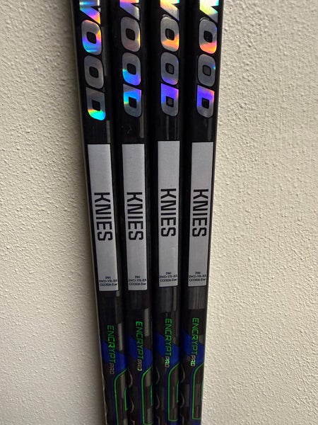Matthew Knies Senior Sher-Wood Code Encrypt Pro 4-PACK Left Hand Hockey Stick P92 80 Flex Pro Stock