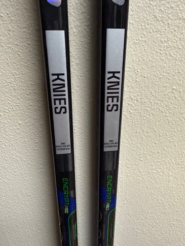 Matthew Knies Senior Sher-Wood Code Encrypt Pro 2-PACK Left Hand Hockey Stick P92 80 Flex Pro Stock