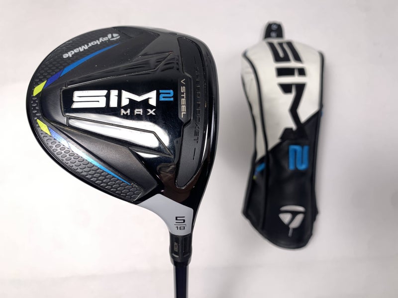 TaylorMade SIM2 MAX 5 Fairway Wood 18* Fujikura Ventus Blue 5R Regular RH HC