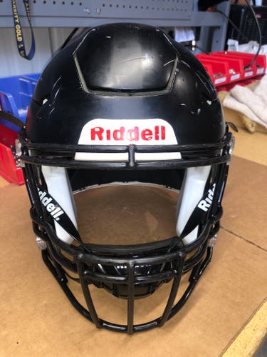 USED RIDDELL FLEX ADULT HELMET - LARGE - FLAT BLACK