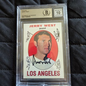 NBA Great, Jerry West autograph Beckett 10