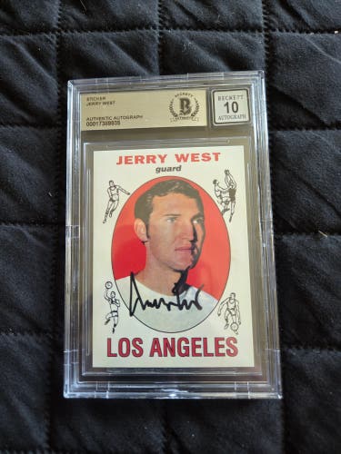 NBA Great, Jerry West autograph Beckett 10