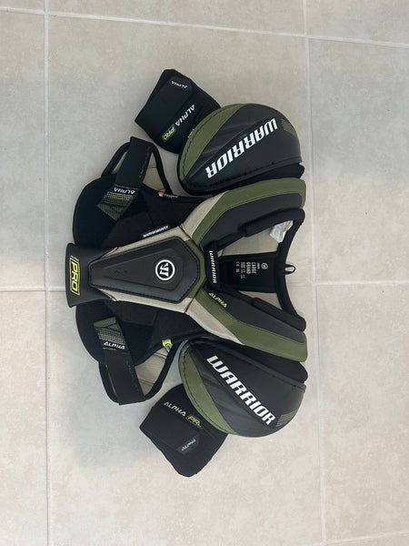 Large Junior Warrior ALPHA LX PRO Shoulder Pads (Used)