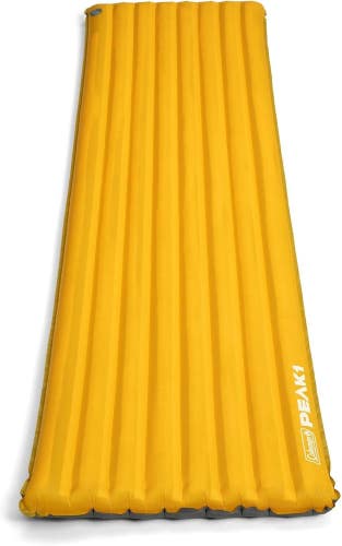 Coleman PEAK1 Sleeping Camp Pad w/ Integrated Valve System & Carry Bag, Marigold