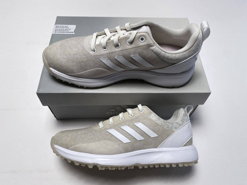 Adidas S2G SL 23 Golf Shoes Beige White Women's SZ 6 (GV9427)
