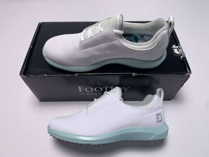 FootJoy FJ Leisure Golf Shoes White Mint Green Women's SZ 6.5 (93156)