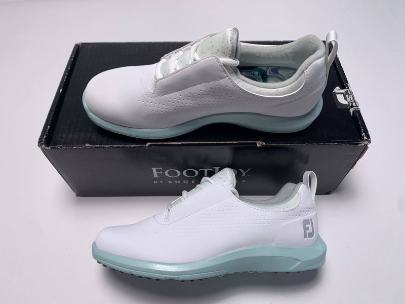 FootJoy FJ Leisure Golf Shoes White Mint Green Women's SZ 6.5 (93156)