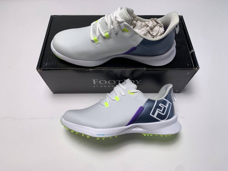 FootJoy FJ Fuel Sport Golf Shoes White Blue Women's SZ 7 (90128)