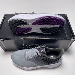 FootJoy FJ Flex Golf Shoes Gray White Women's SZ 5 (95721)