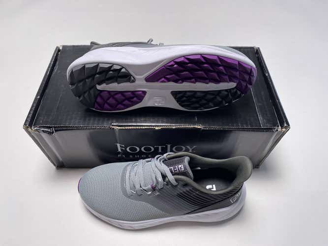 FootJoy FJ Flex Golf Shoes Gray White Women's SZ 5 (95721)