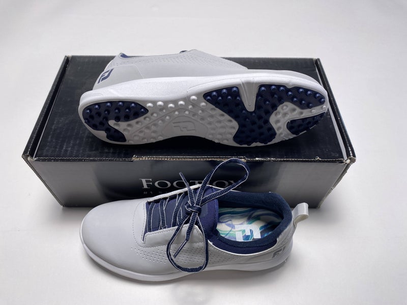 FootJoy FJ Leisure Golf Shoes Light Gray White Women's SZ 6.5 (92928)