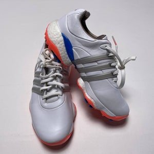 Adidas Tour360 22 Golf Shoes White Silver Orange Blue Women's SZ 6.5 (GV7248)