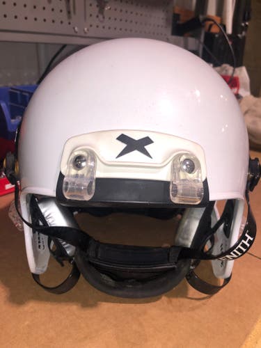 USED XENITH X2E+ ADULT FOOTBALL HELMET - LARGE - METALLIC WHITE