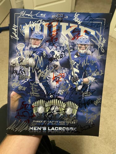 SIGNED(Ned Crotty, CJ Costabile)Duke Men’s Lacrosse 2010 Schedule Book