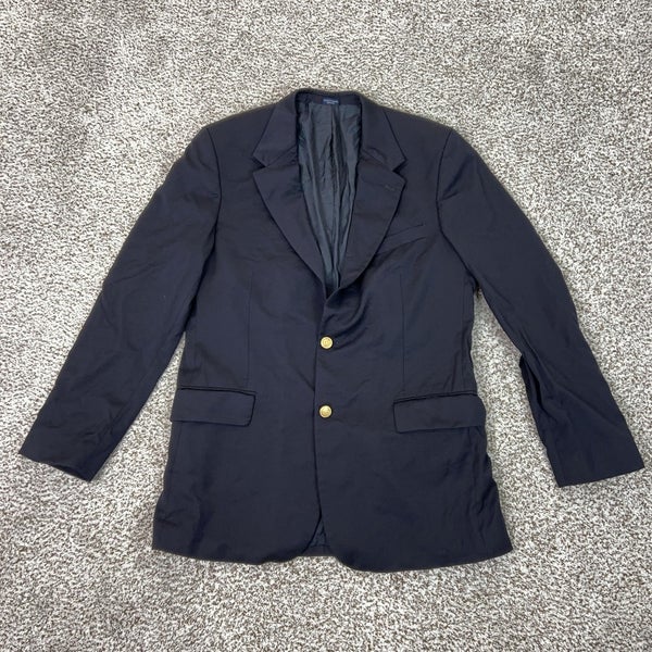Vineyard Vines Blazer Mens 42 Long Navy Wool Anchor Gold Buttons Boathouse Prep