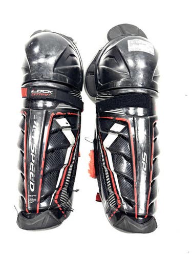 Used CCM FT390 Intermediate Shin Guards Black 13" 11860-S000300406