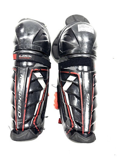 Used CCM FT390 Intermediate Shin Guards Black 13" 11860-S000300406