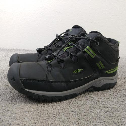 Keen Targhee Mid Hiking Boots Boys 5Y Waterproof Shoes Leather Black Trail