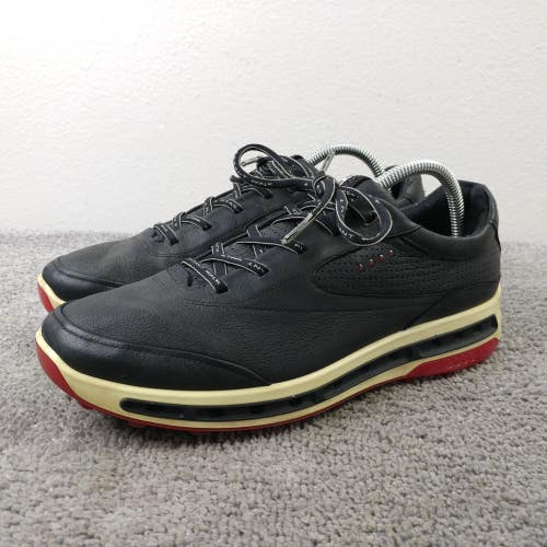 Ecco Cool Pro GTX Spikeless Golf Shoes Mens Size 41 EU Lace Up Black Leather