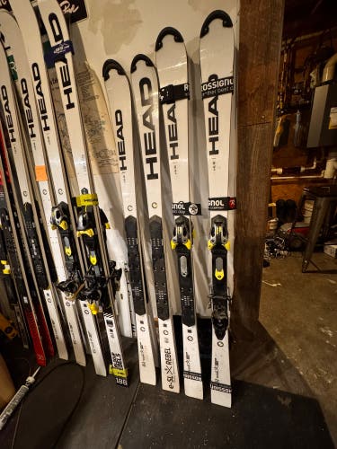 Men's 2022 HEAD World Cup Rebels e.SL 165 cm Racing Skis Max Din 16 (Used)3 different skis  21/22)
