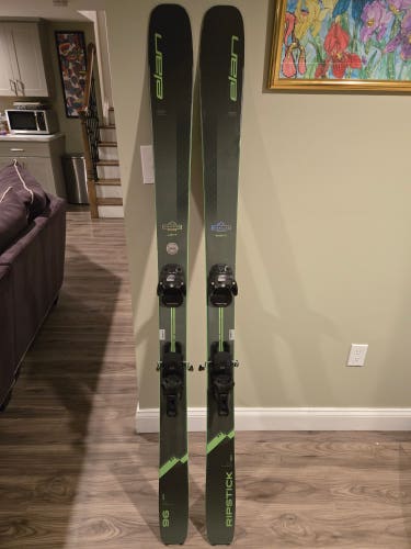 Men's 2024 All Mountain Elan Ripstick 96 Skis With Bindings Max Din 13 (Used)