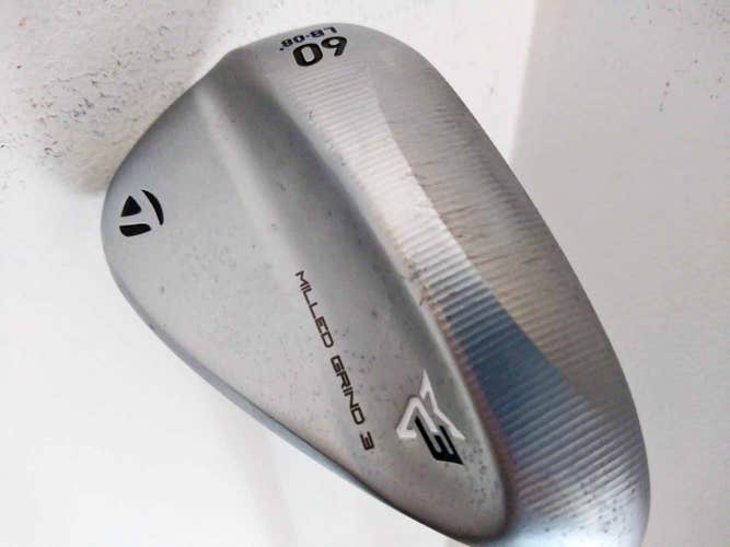 Taylor Made Milled Grind 3 Chrome LB Lob Wedge 60* 08* (Steel) LW Club