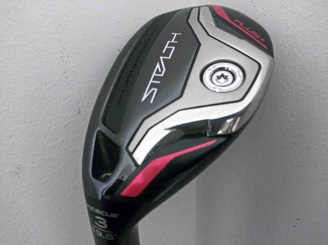 Taylor Made Stealth Plus 3 Rescue 19.5* (HZRDUS Smoke Red Stiff, LEFT)