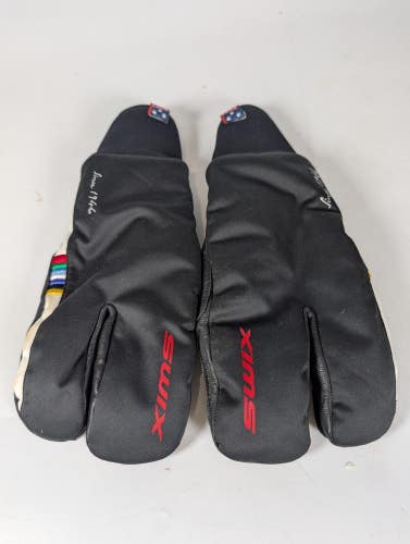 Swix Split Fingers Ski Gloves Mittens Black Size: 10
