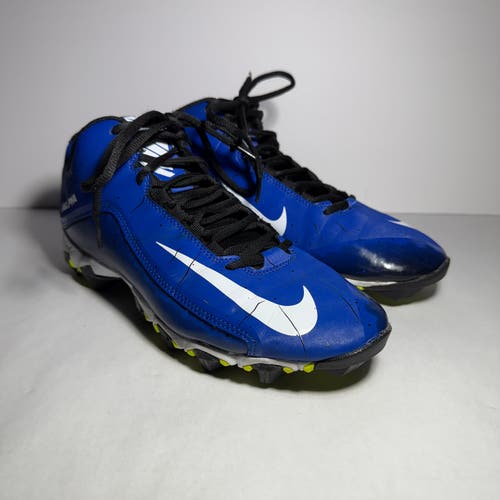 Men's Size M 9.5 (W 10.5) Nike Alpha Shark 2 Mid Top Royal Blue Molded Cleats (Used)