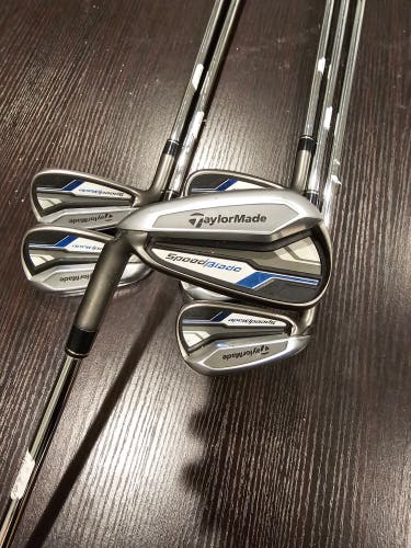 LEFT HAND TAYLORMADE SPEEDBLADE GOLF IRON SET 5-PW STEEL REGULAR +3/4