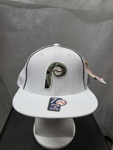 NWS Philadelphia Phillies American Needle White Camo Fitted Hat 7 1/2 MLB