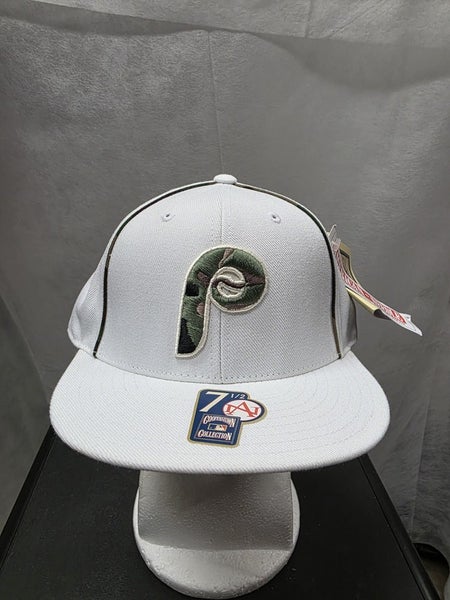 NWS Philadelphia Phillies American Needle White Camo Fitted Hat 7 1/2 MLB