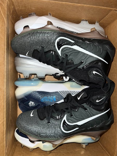 3 Pair Of Baseball Cleats Trout 7, Nike NXT, Adidas Adizero Impact TPU