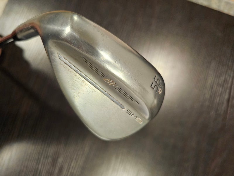 LEFT HAND TITLEIST SM9 TOUR CHROME GOLF SAND WEDGE 56-10S STEEL WEDGE FLEX