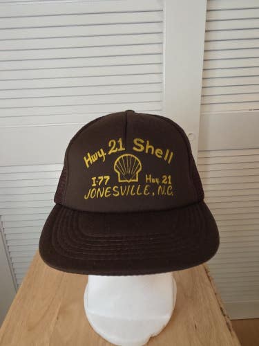 Vintage Highway 21 Shell Janesville, NC Mesh Snapback Hat