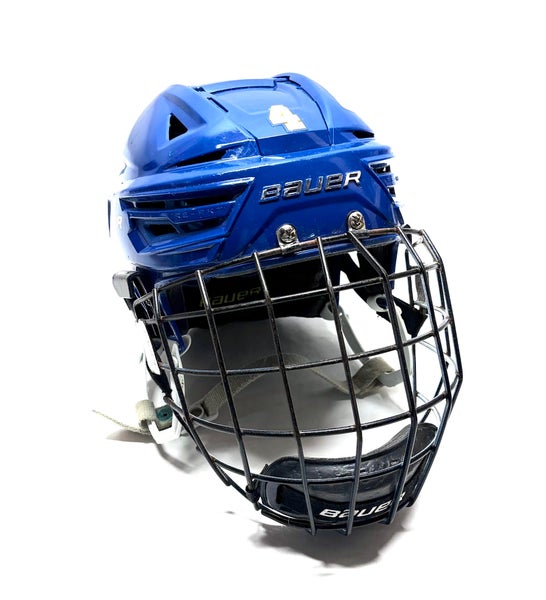 Medium Bauer ReAkt 150 Helmet and Cage - Royal Blue